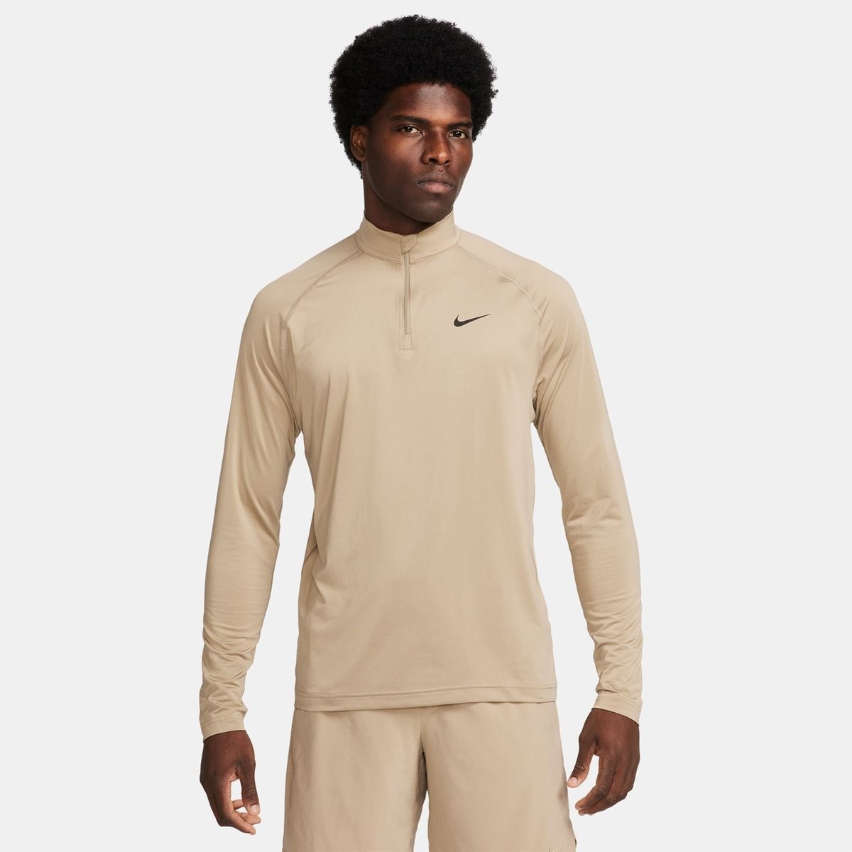 Mens dri-fit long top sleeve polo shirt