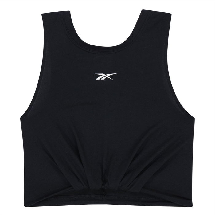 Studio Gathered Solid Tank Top Womens Running Vest