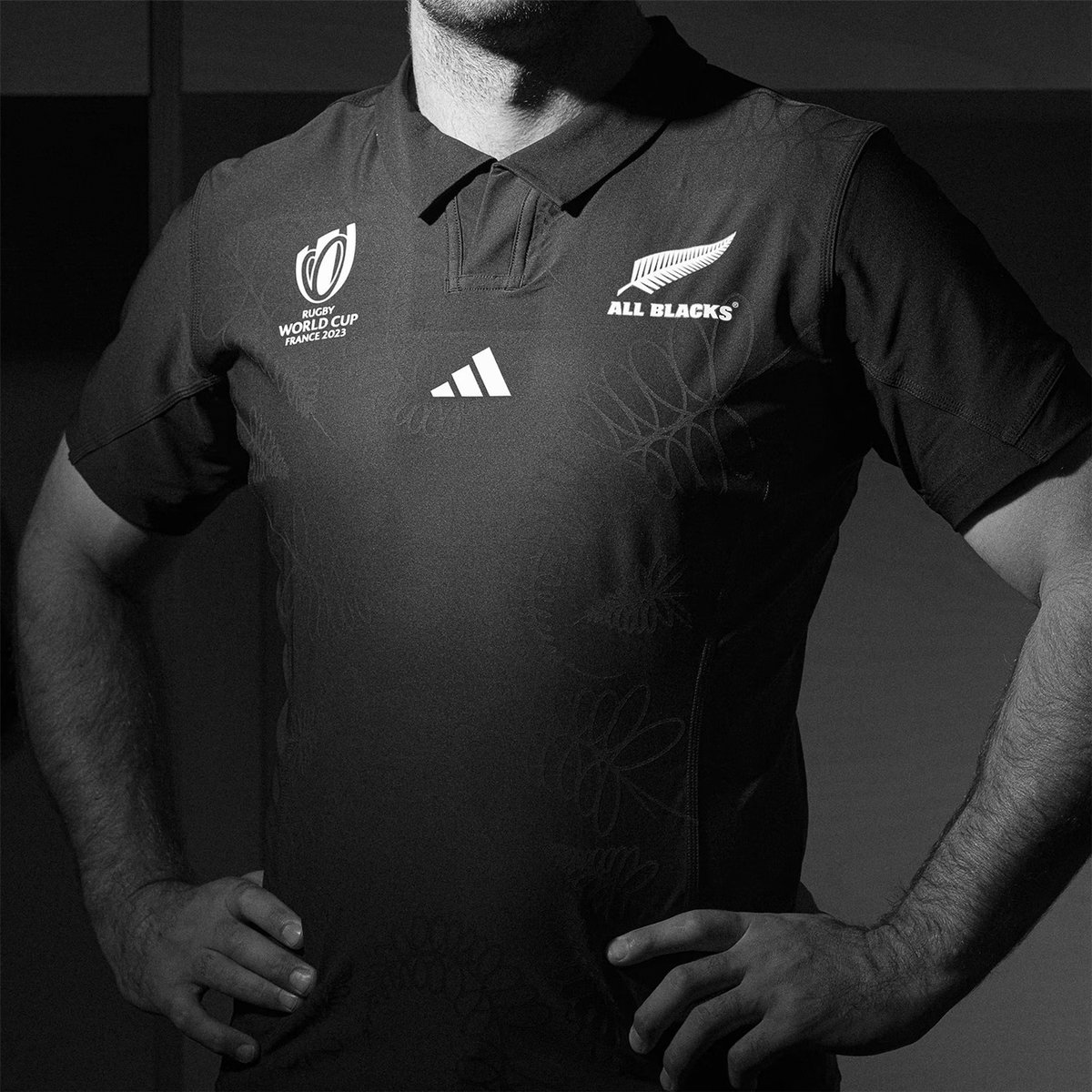 adidas New Zealand All Blacks RWC 2023 Mens Home Rugby Shirt Black