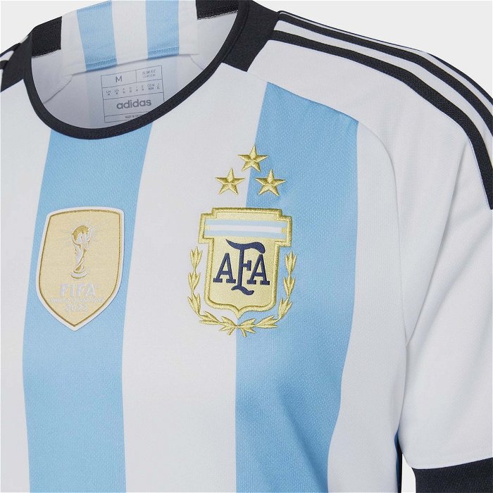  adidas Men's Soccer Argentina 3-Star Winners Home Jersey (as1,  Alpha, s, Regular, Regular) White/Blue : Clothing, Shoes & Jewelry