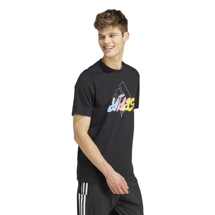 Essentials Single Jersey Linear Embroidered Logo T Shirt Mens