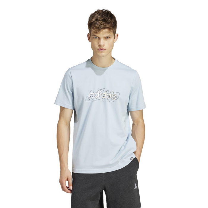 Essentials Single Jersey Linear Embroidered Logo T Shirt Mens