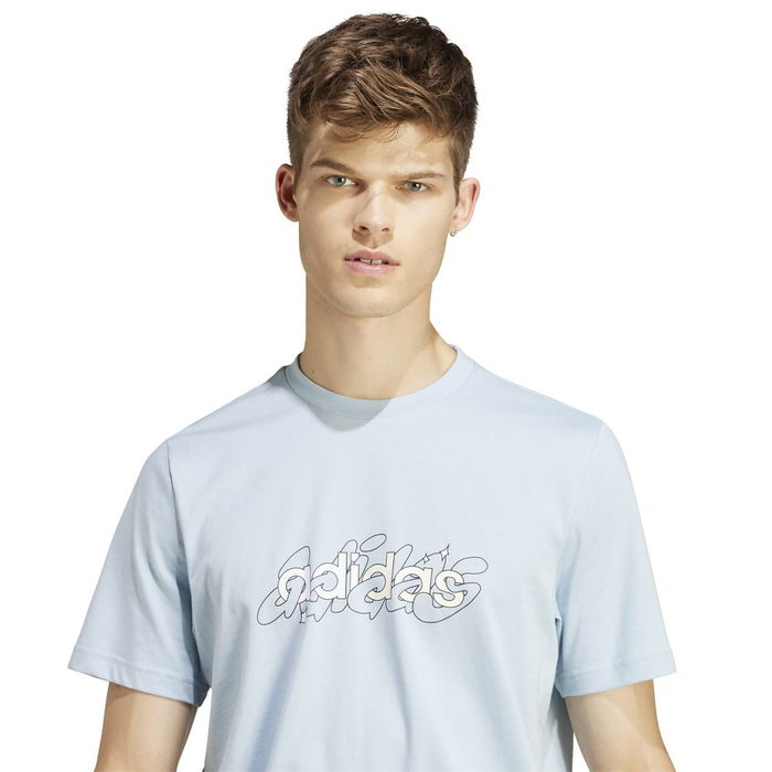 Essentials Single Jersey Linear Embroidered Logo T Shirt Mens