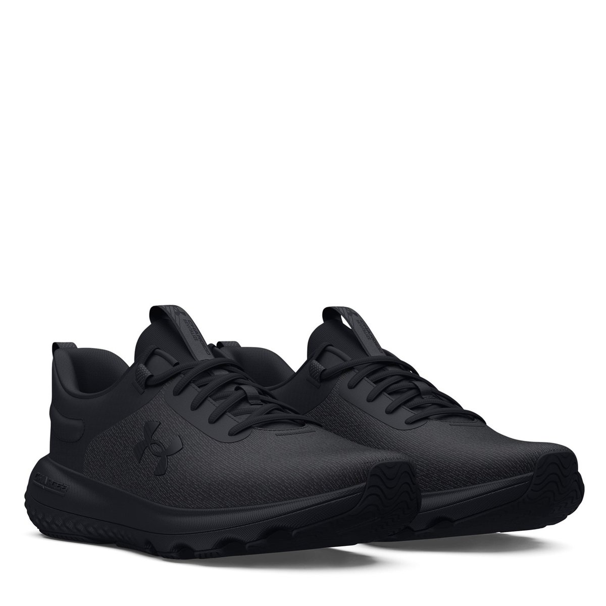 Under armour all black 2025 running shoes