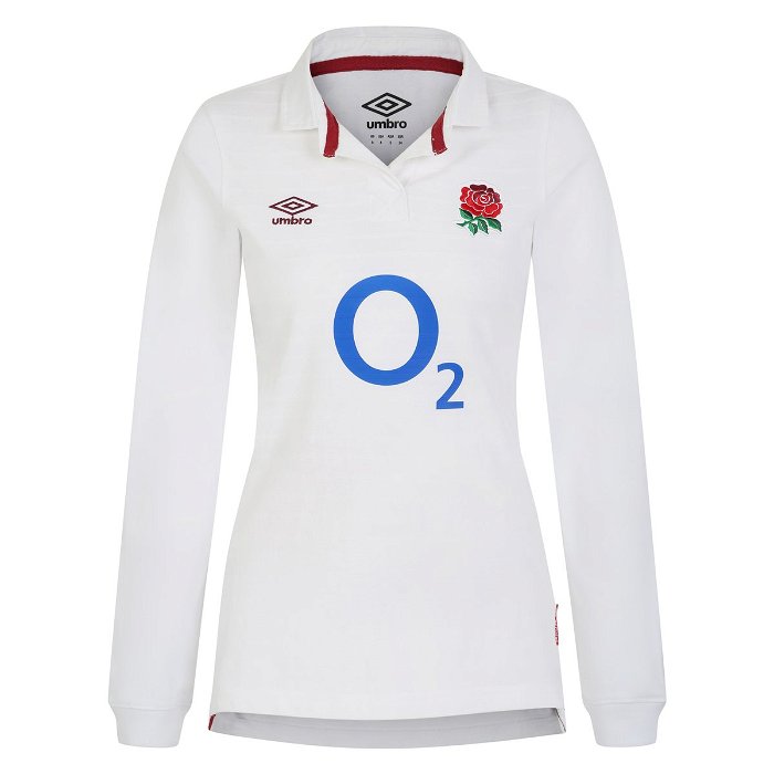 England 2023 Home Classic L/S Rugby Shirt Ladies