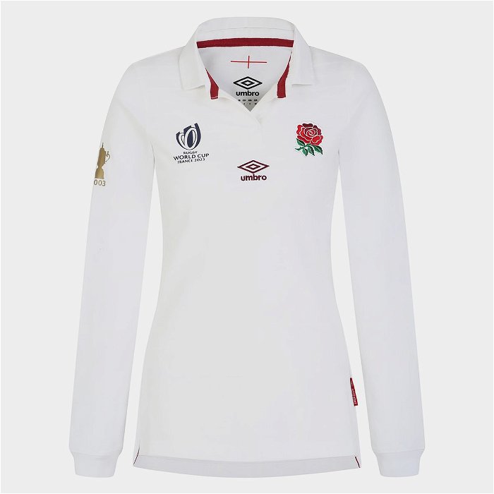 England RWC 2023 Home Classic L/S Womens Rugby Shirt