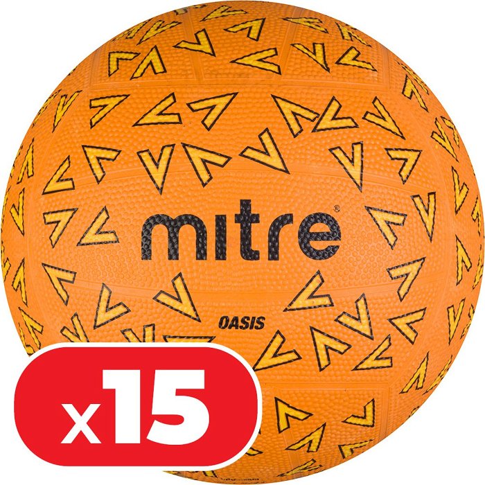 15x Mitre Oasis Netball Size 5