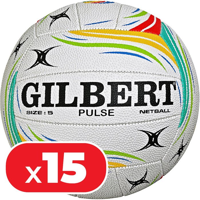 15x Gilbert Pulse Netball Size 4