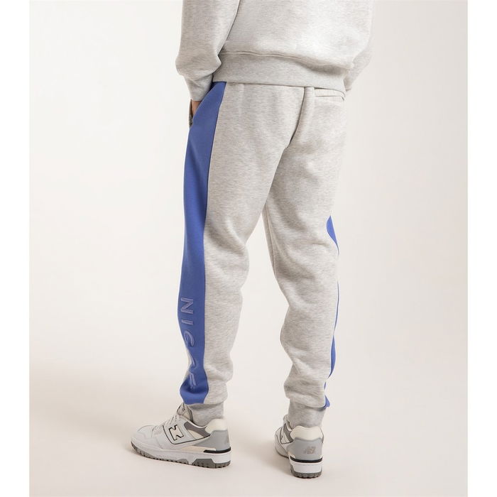 Mens Mercury Stripe Jogger Oatmeal Marl Iris Blue