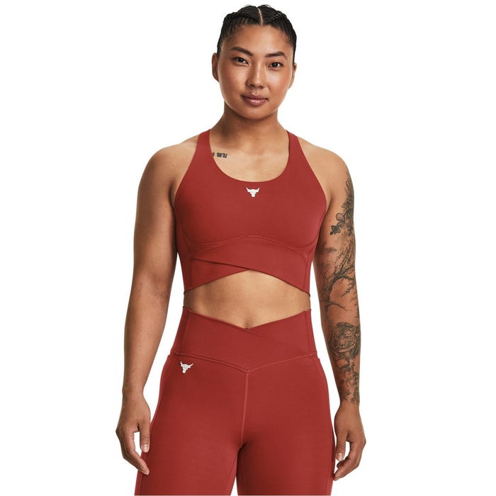 Armour Project Rock Crossover Medium Impact Sports Bra