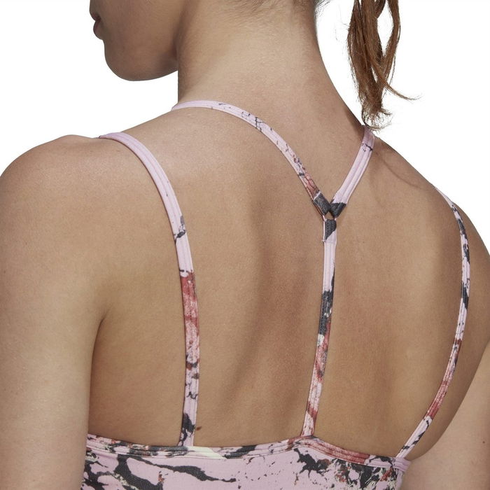 Yoga Essentials Studio Light Support Allover Print Bra Womens