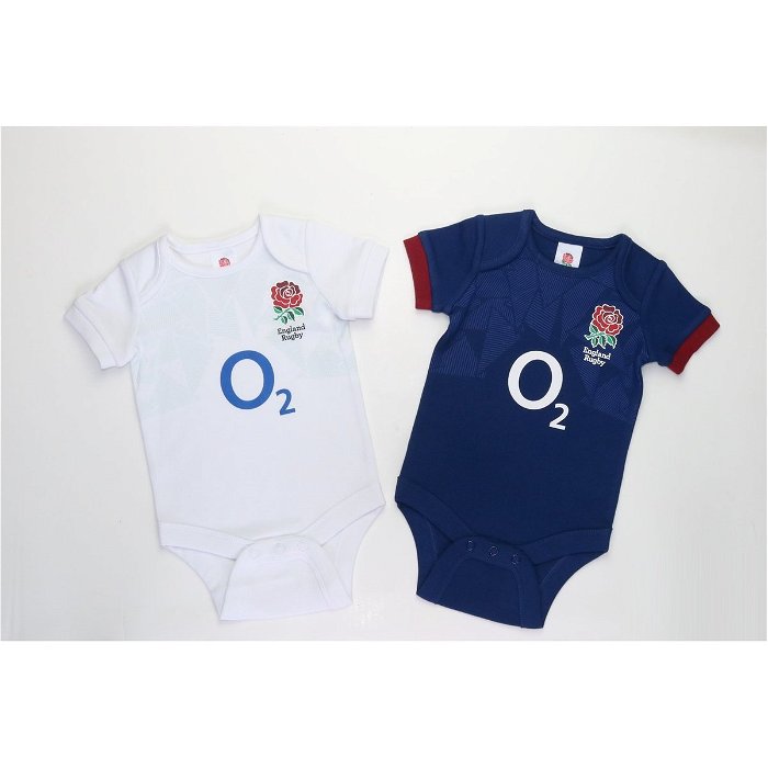 England Rugby 2pk Body Suits Infants 