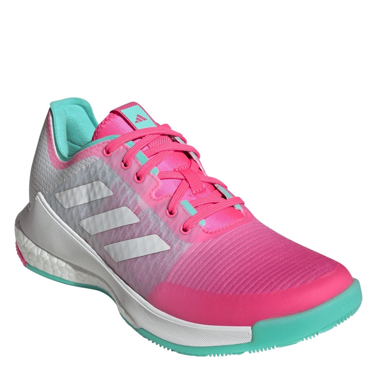 adidas Crazyflight Boost Netball Shoes Pink White 105.00