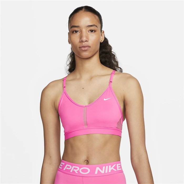 Nike Indy Womens Light Support Logo Sports Bra Pinksicle, £15.00