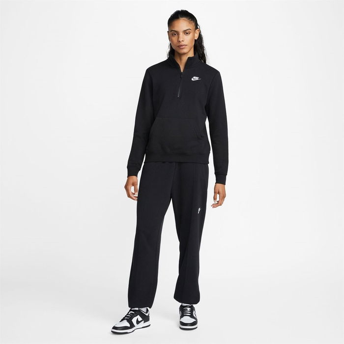 Nike Sportswear Club Fleece Womens 1 2 Zip Sweatshirt Black, £32.00