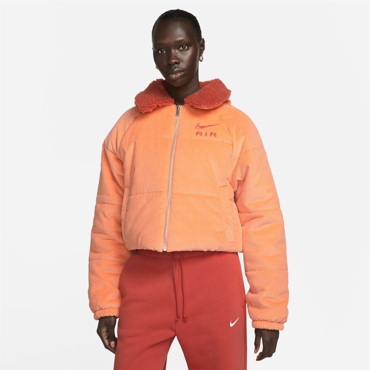 Nike Air Cord Cropped Jacket Orange Trance 34.00