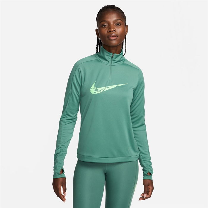 Swoosh Womens Dri FIT 1 2 Zip Mid Layer