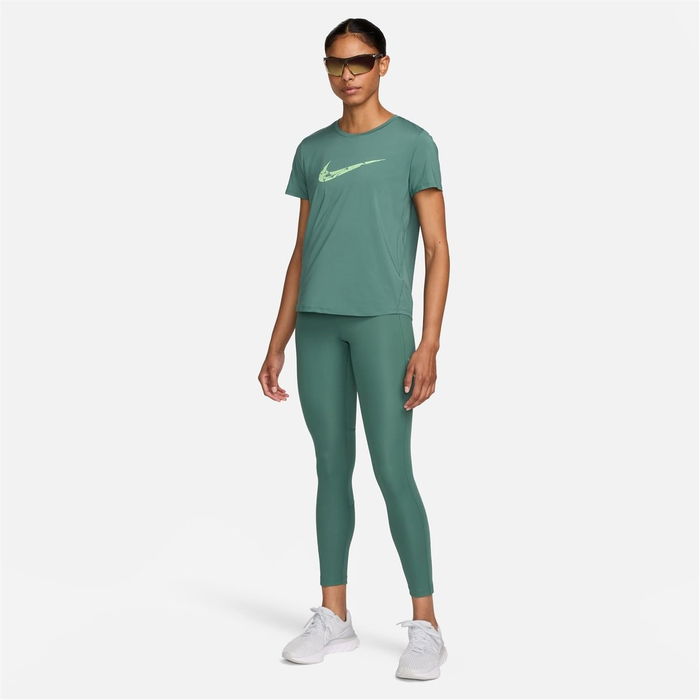 One Swoosh Womens Dri FIT Short Sleeve Running Top