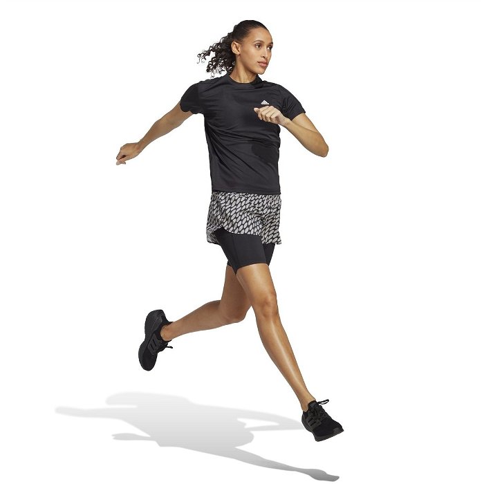x Marimekko Run Icons Logo 2 in 1 Running Shorts Womens