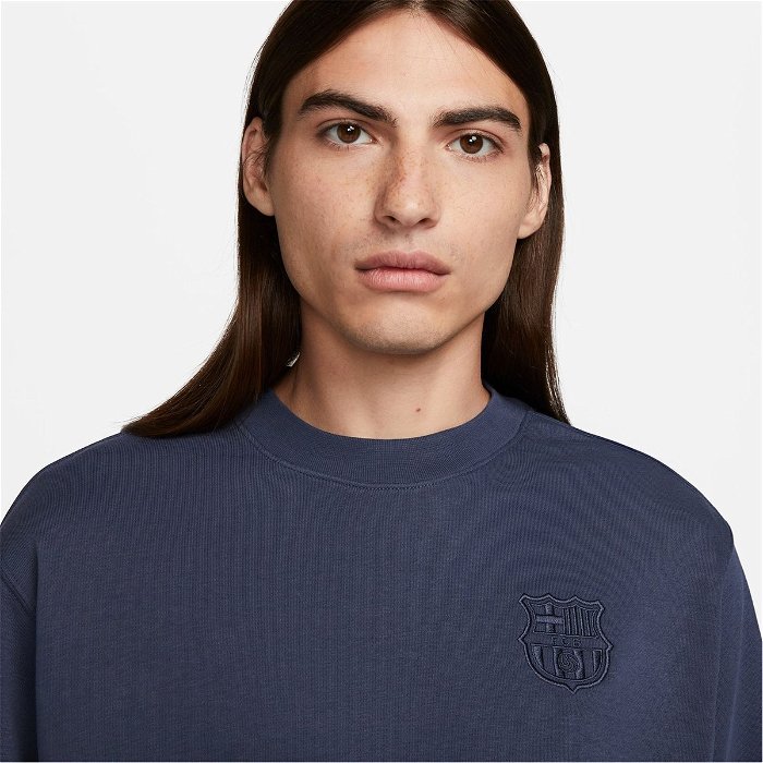 Barcelona Club Third Mens Nike Soccer French Terry Crew Neck Sweatshirt