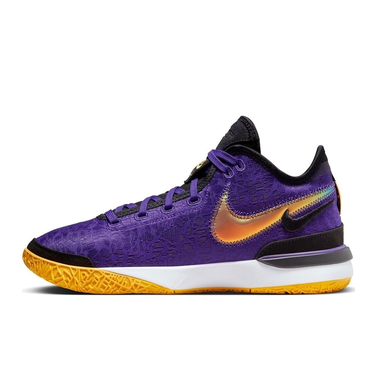 Black and purple outlet basketball shoes