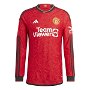 Manchester United Long Sleeve Authentic Home Shirt 2023 2024 Adults