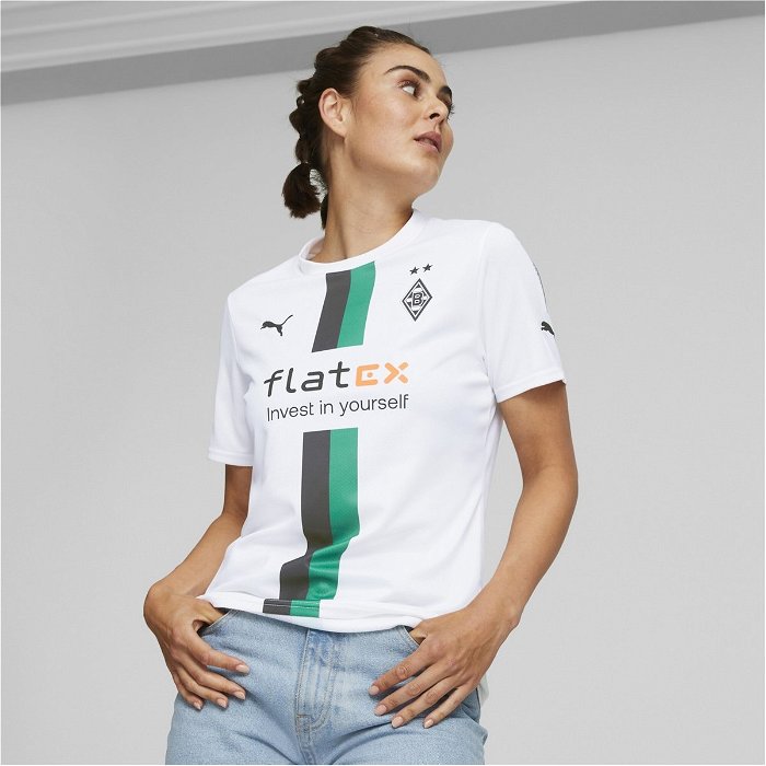 Borussia Mönchengladbach Home Shirt 2022 2023 Replica Womens with Spons