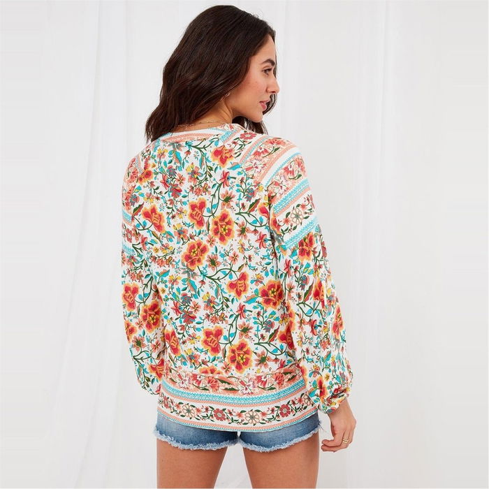 Summer Floral Printed Blouse