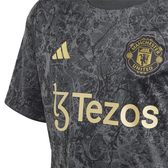 Manchester United Stone Roses Pre Match Shirt 2023 2024 Juniors