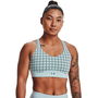 Armour Ua Rush Auxetic Mid Print Medium Impact Sports Bra Womens