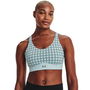 Armour Ua Rush Auxetic Mid Print Medium Impact Sports Bra Womens