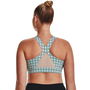 Armour Ua Rush Auxetic Mid Print Medium Impact Sports Bra Womens