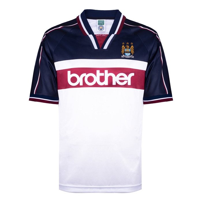 Manchester City Away Retro Shirt 1997 1998 Mens