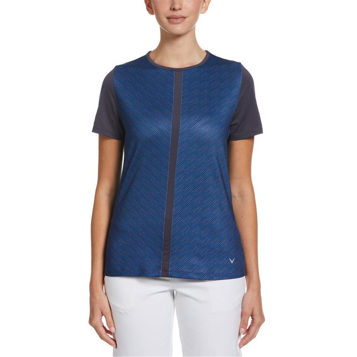 Mitered Polo Top Womens