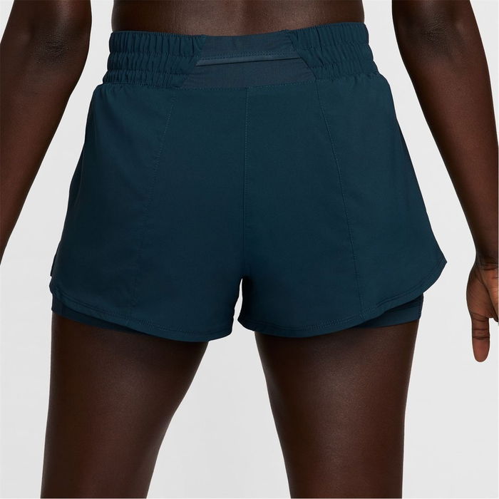 One Womens Dri FIT Mid Rise 3 2 in 1 Shorts