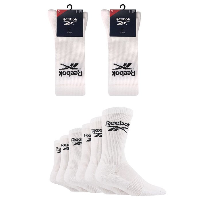 6 Pair Sports Crew Socks