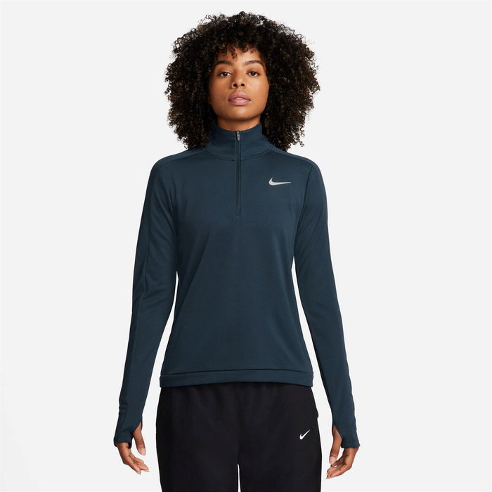 Pacer Womens Long Sleeve 1 2 Zip Running Top