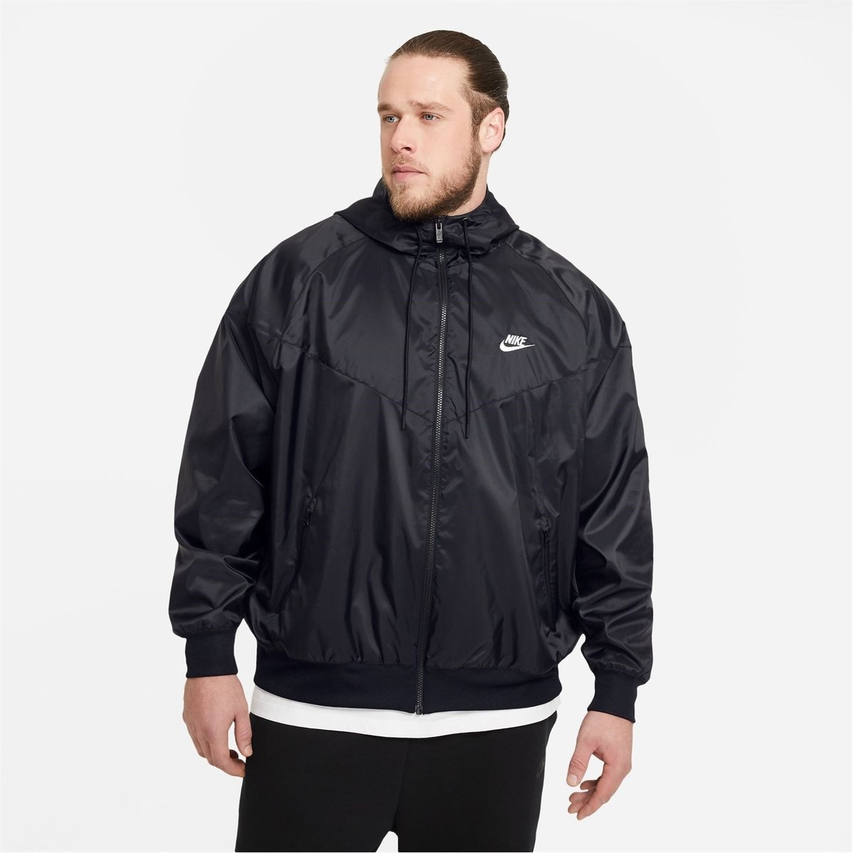 Nike Sportswear Windrunner Mens Hooded Jacket Black White 75.00