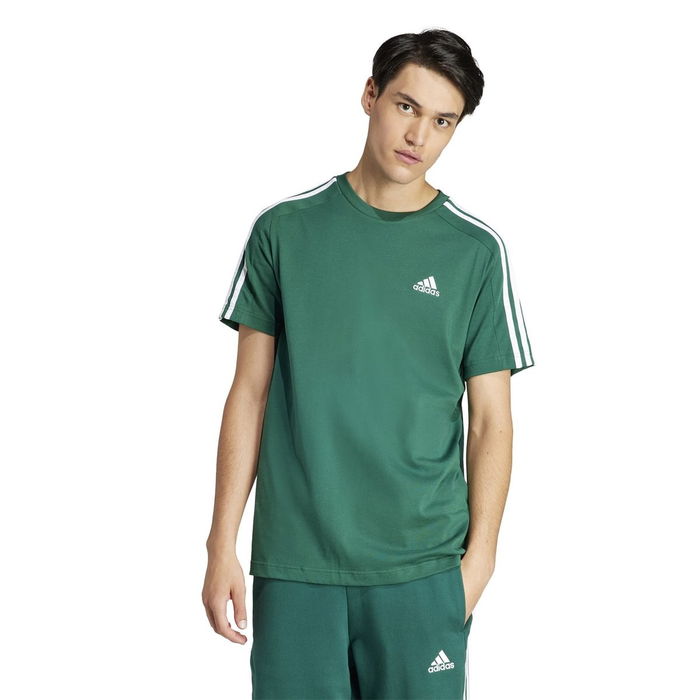 ESSENTIALS SINGLE JERSEY 3 STRIPES T SHIRT