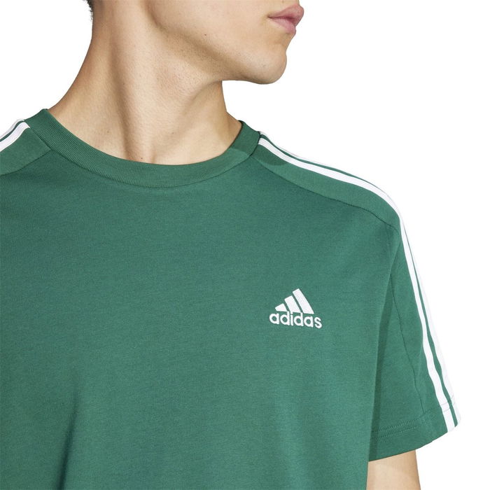 ESSENTIALS SINGLE JERSEY 3 STRIPES T SHIRT