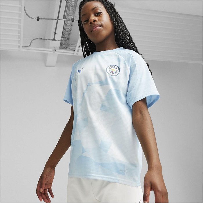 Manchester City Pre Match Short Sleeve Shirt 2023 2024 Juniors