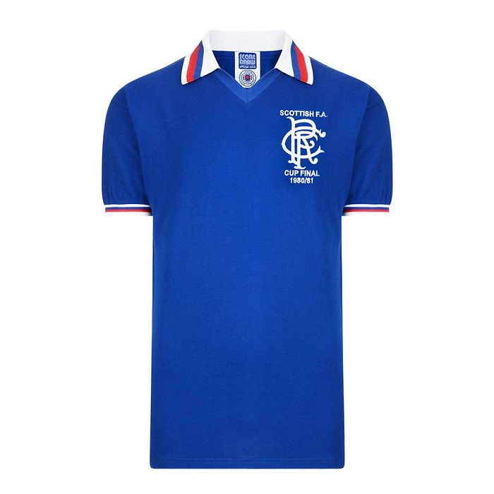 Rangers FC Retro Home Shirt 1981 Adults