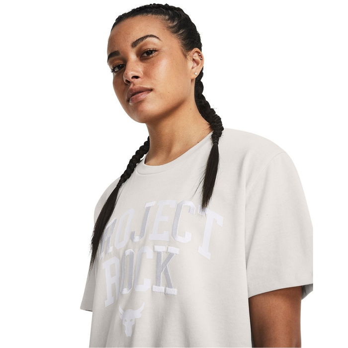 Project Rock Heavyweight Campus T Shirt Womens