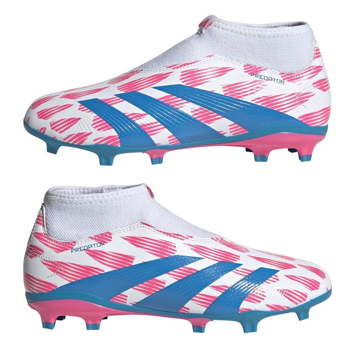 Predator 24 League Laceless Junior Firm Ground Football Boots