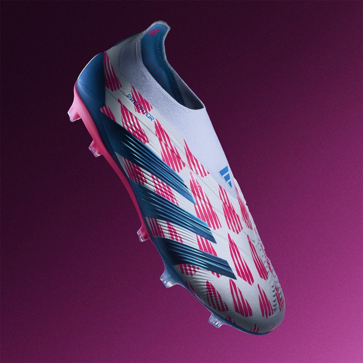 adidas Predator 24 Elite Laceless Firm Ground Football Boots White Pink 190.00