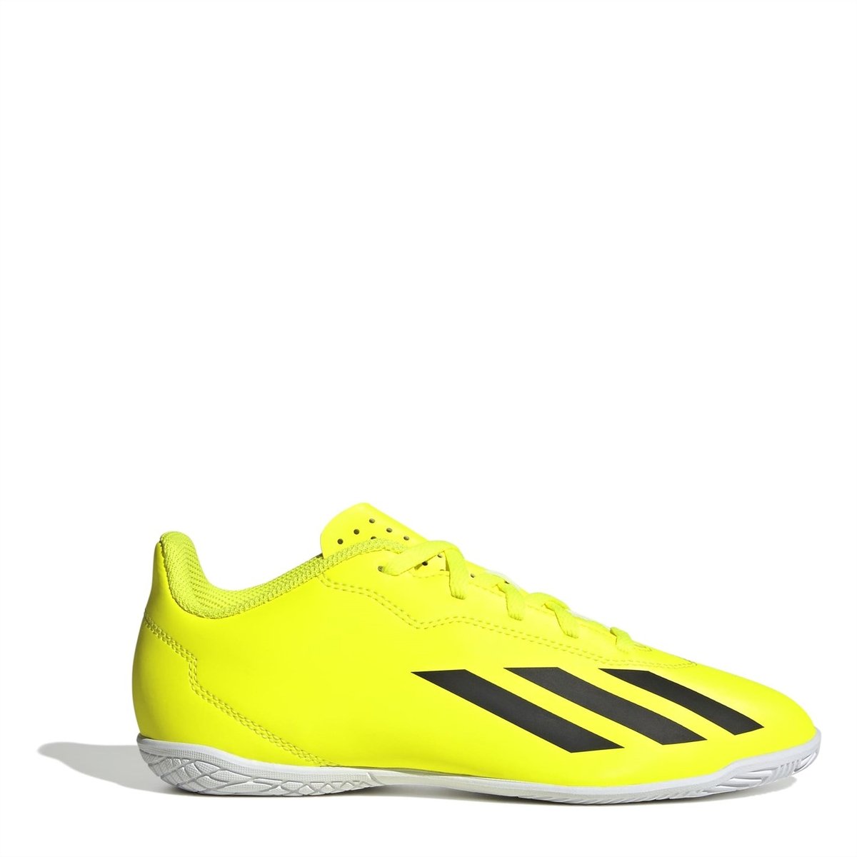 adidas X Crazyfast Club Juniors Indoor Football Boots Yllw Blck White 18.00