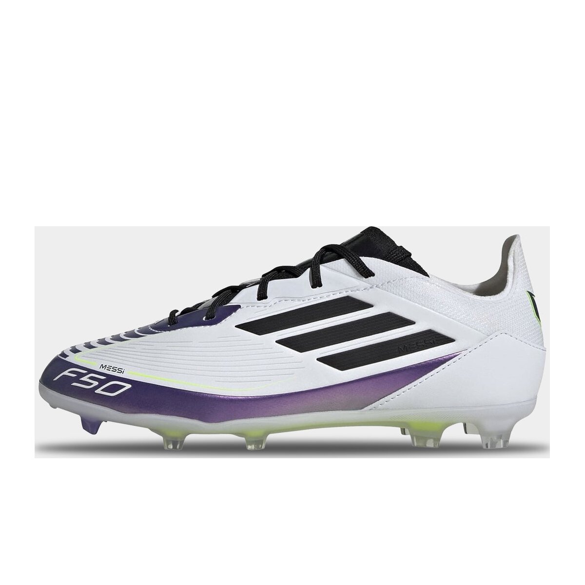 adidas F50 Pro Juniors Firm Ground Football Boots White Purple 102.00