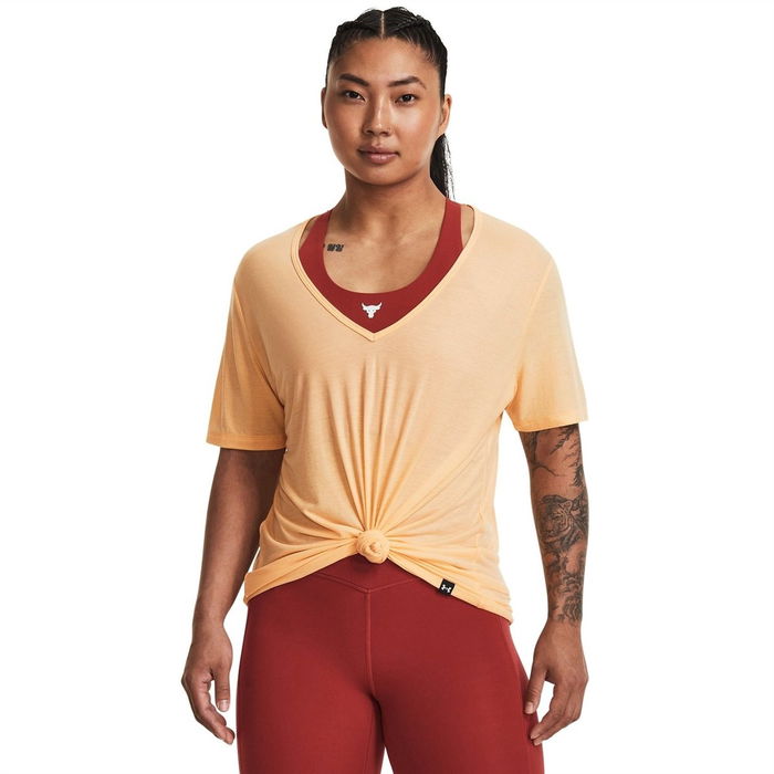 Armour Pjt Rck Completer Deep V T Gym Top Womens