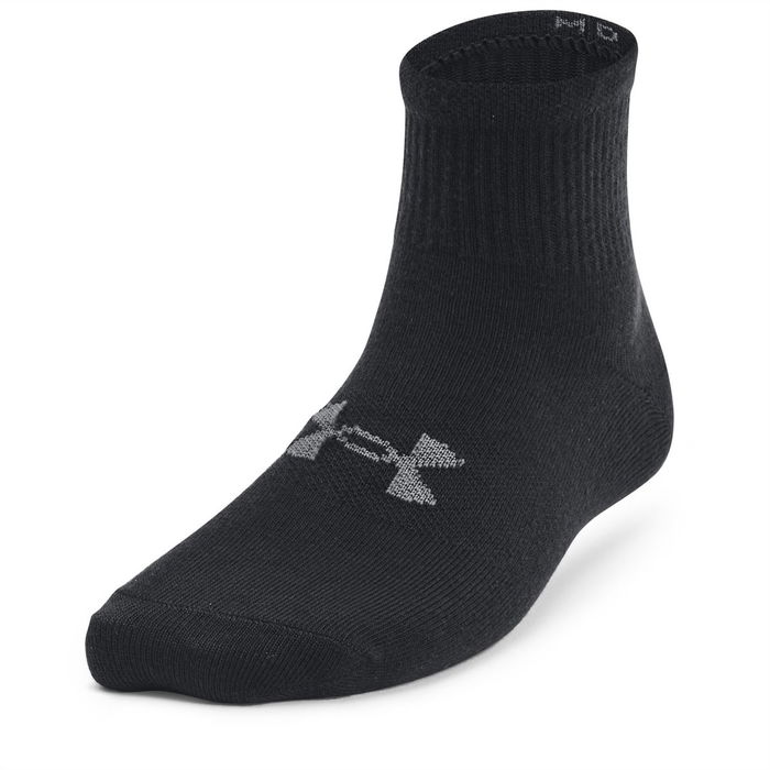 Armour Ua Essential 3pk Qtr Yth Trainer Sock Unisex Kids