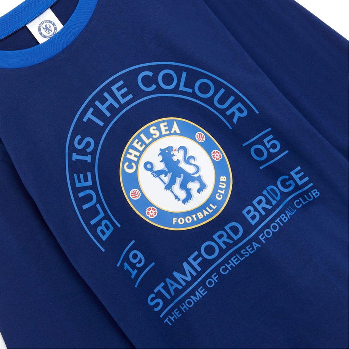 Chelsea Long Sleeve Jersey Pyjama Set Juniors